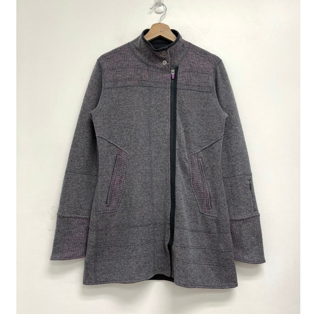 Title Nine Wool-Blend Zip Front Sweater Jacket Swacket Tunic Outdoors Hiking Med